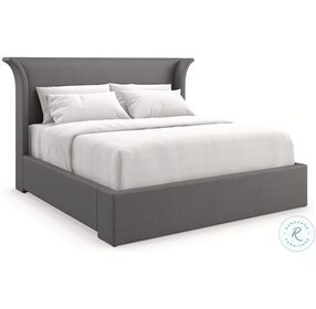 Beauty Sleep Gray Upholstered King Platform Bed