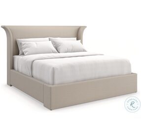 Beauty Sleep Beige Upholstered King Platform Bed