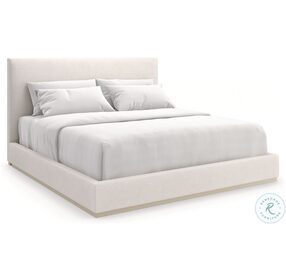 The Boutique Pearl And Cream Upholstered King Panel Bed