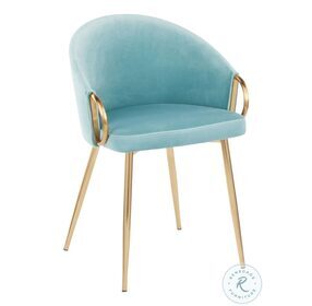 Claire Light Blue Velvet Chair