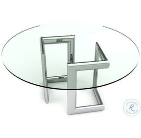 Clara Stainless Steel Round Dining Table