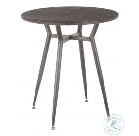 Clara Antique Metal And Espresso Bamboo Round Dinette Table
