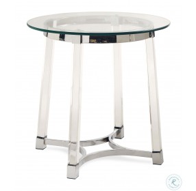 Sophia Clear And Metal End Table