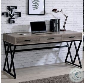 Moers Gray And Sand Black Desk