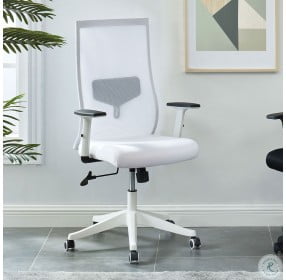 Orli White Long Back Office Chair