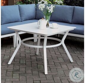 Sharon White Outdoor Patio Dining Table
