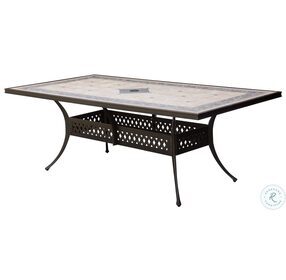 Charissa Antique Black Outdoor Patio Dining Table