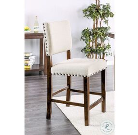 Glenbrook Brown Cherry And Ivory Counter Height Chair Set Of 2