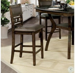 Flick Rustic Oak Counter Height Chair Set Of 2