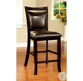 Woodside Espresso Counter Height Chair Set of 2