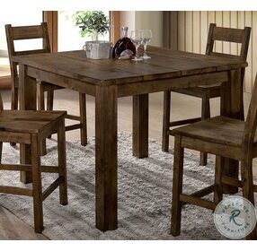 Kristen Rustic Oak Counter Height Dining Table