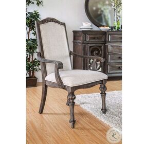 Arcadia Rustic Natural Tone Arm Chair Set Of 2