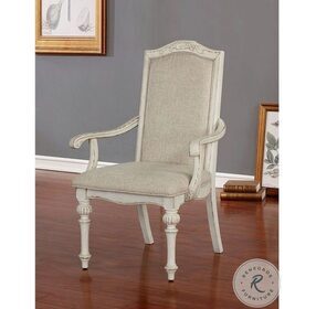 Arcadia Antique White Arm Chair Set Of 2