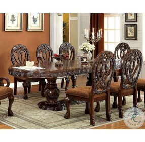 Wyndmere Cherry Oval Extendable Pedestal Dining Table