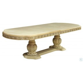 Wyndmere White Oval Extendable Pedestal Dining Table