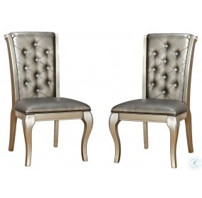 Amina Champagne Side Chair Set Of 2