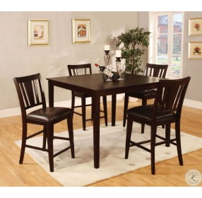 Bridgette II 5 Piece Square Counter Height Dining Table Set