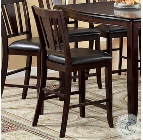 Edgewood Espresso Counter Height Chair Set of 2