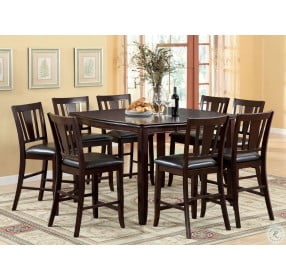 Edgewood II Espresso Square Extendable Counter Height Dining Room Set