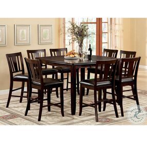 Edgewood Espresso Square Extendable Counter Height Leg Dining Room Set