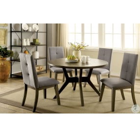 Abelone Gray Round Dining Room Set