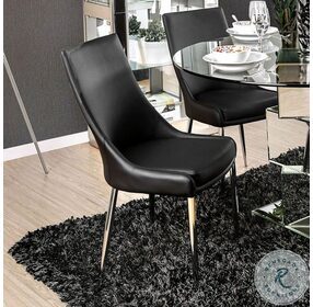 Izzy Silver And Black Side Chair Set of 2