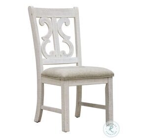 Auletta Distressed White Side Chair Set Of 2
