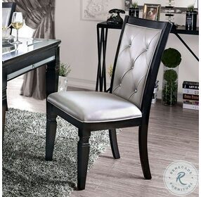 Alena Black And Silver Side Chair Set Of 2
