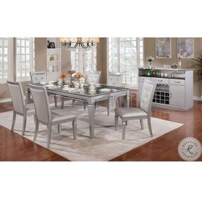 Alena Silver Extendable Dining Room Set
