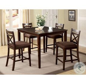 Delemont Black And Gray 5 Piece Counter Height Dining Set