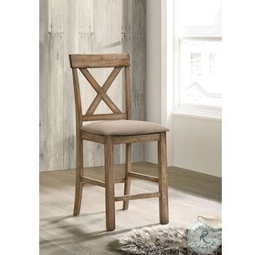 Plankinton Rustic Oak And Brown Counter Height Chair Set Of 2