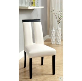 Luminar White Leatherette Side Chair Set of 2