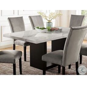 Kian White and Black Dining Table