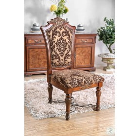 Lucie Brown Cherry Side Chair Set of 2