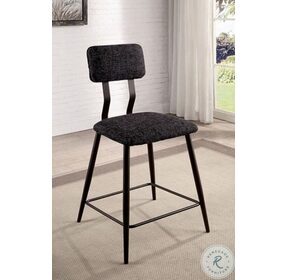 Discarda Black And Distressed Dark Oak Counter Height Chair Set Of 2