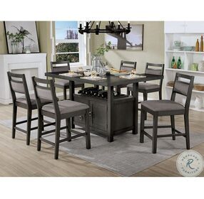 Vicky Gray Counter Height Dining Room Set