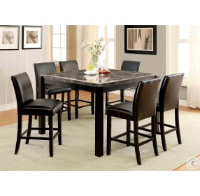 Gladstone I Gray Marble Top Counter Height Dining Room Set