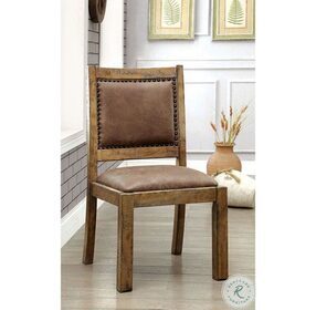 Gianna Rustic Pine Side Chair Set Of 2