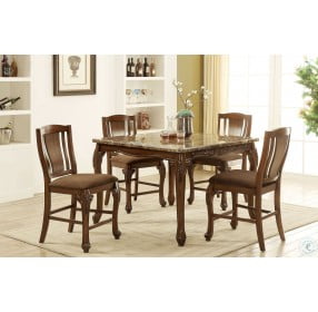 Johannesburg Brown Cherry Counter Height Dining Room Set