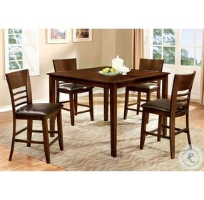 Hillsview II Brown Cherry 5 Piece Counter Height Dining Table Set