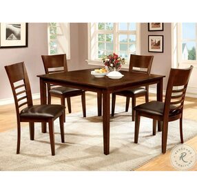 Hillsview I Brown Cherry 5 Piece Dining Table Set