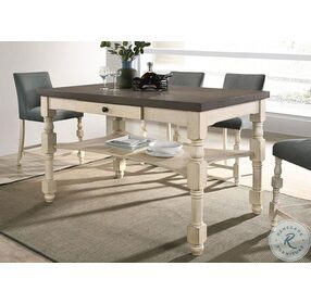 Plymouth Ivory And Dark Gray Counter Height Dining Table