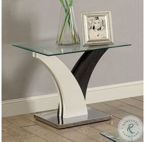Sloane White And Dark Gray End Table