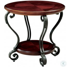May Brown Cherry End Table