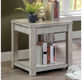 Meadow Antique White End Table