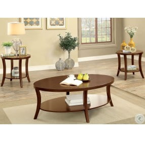 Paola Brown Cherry 3 Piece Occasional Table Set