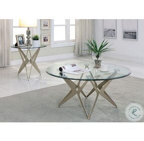 Alvise Champagne Occasional Table Set