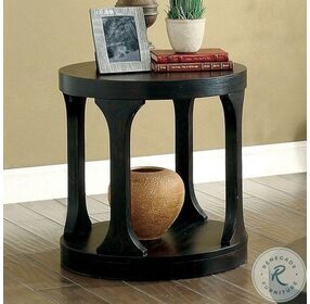 Carrie Antique Black End Table