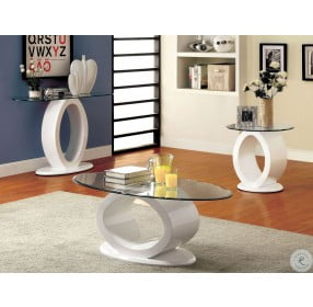 Lodia III White Occasional Table Set
