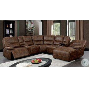 Chantelle Brown Power Reclining Sectional